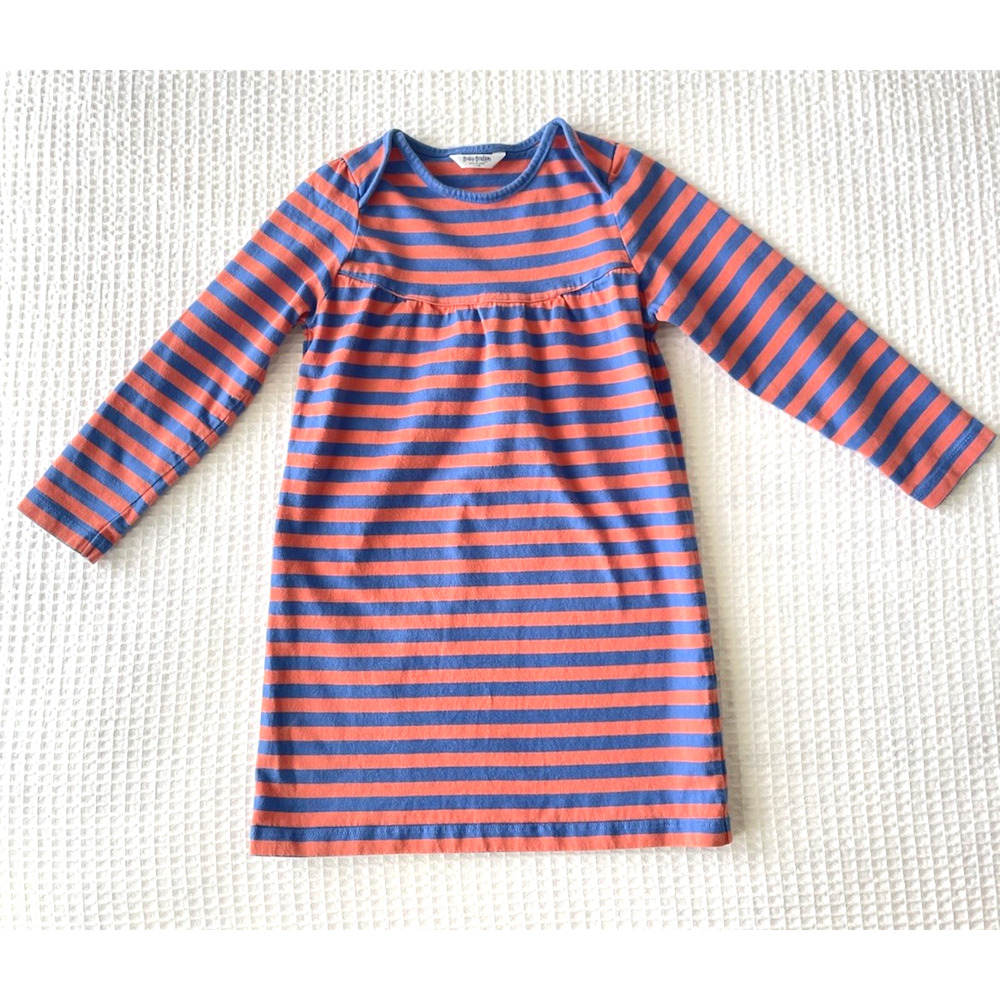 Mini Baby Boden Girls Size 2-3 Yr Long Sleeve Stripe Breton Cotton